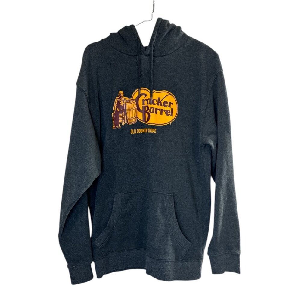 Cracker Barrel Hoodie - Women's Large, Gray, Soft & Cozy, Good Condition